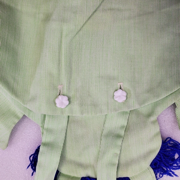 Vintage 50's one piece overalls shorts with- embroidered face - Picture 7 of 7